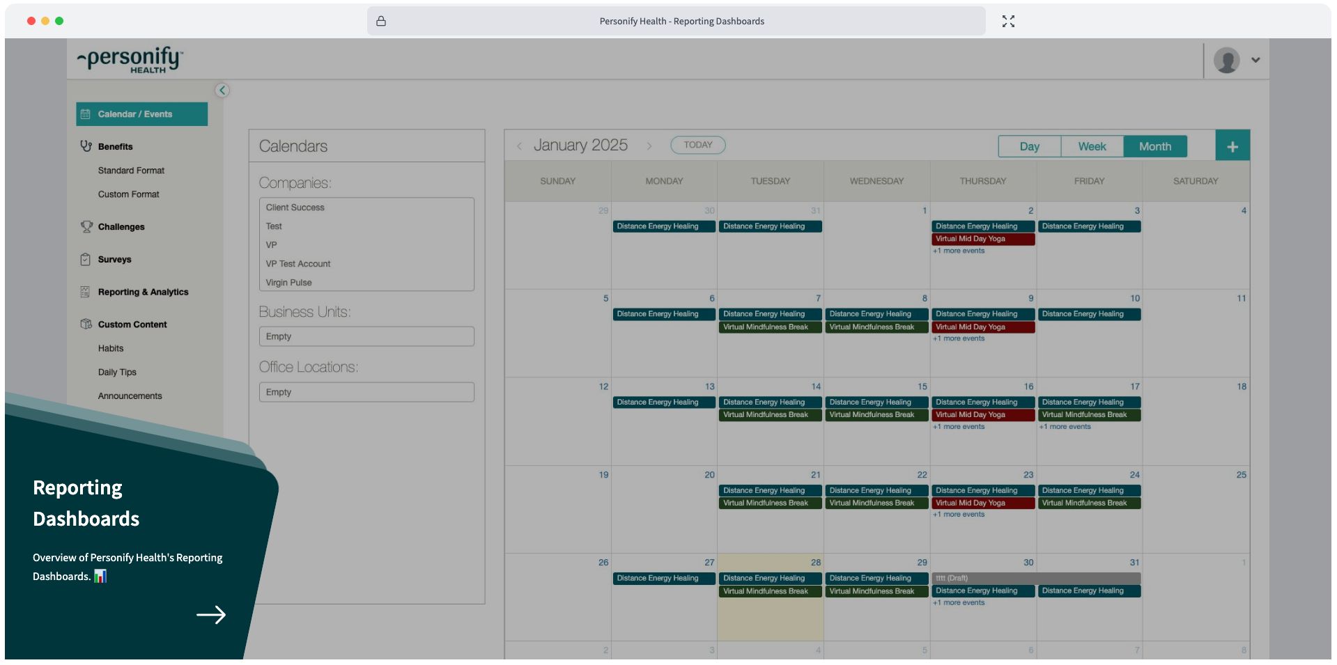 SmartCue demo of our Reporting Dashboards